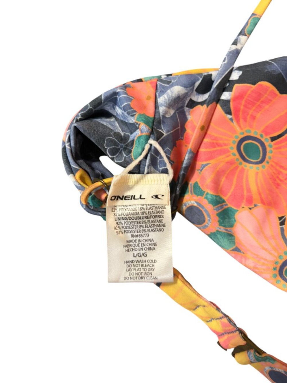 NWOT Women's Jadia Pismo Floral Print Bikini Top Size Large - Picture 5 of 5